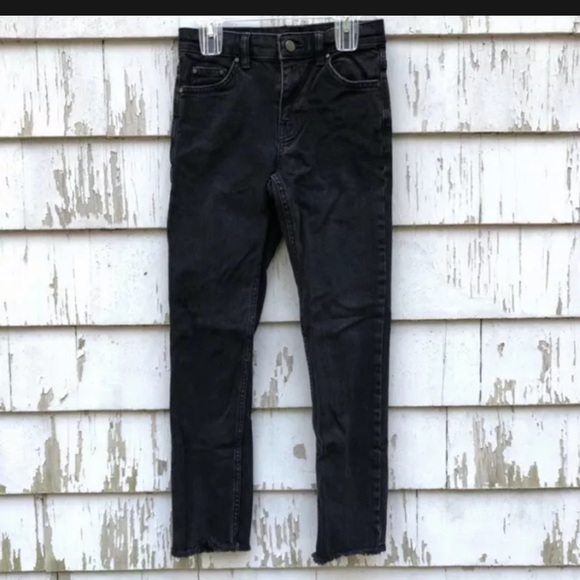 TOPSHOP BOUTIQUE DISTRESSED MOM JEANS PANTS BLACK - Picture 3 of 10